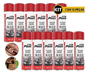 Lubfast Óleo Desengripante 300ml Kit 12un Vermelho