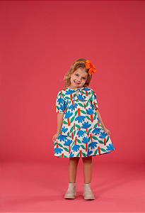 VESTIDO PRECOCE FLORES PINTADAS OFF - MVT5351