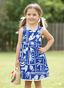 VESTIDO MUNDO CEU GIZ AZUL - 131907