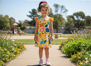 VESTIDO MUNDO CEU ALEGRIA AMARELO - 131932