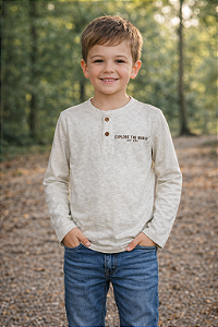 CAMISETA INFANTIL LIVY INVERNO LINHO