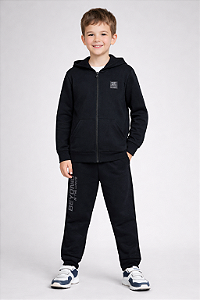 CONJUNTO INFANTIL LIVY INVERNO MOLETOM – PRETO