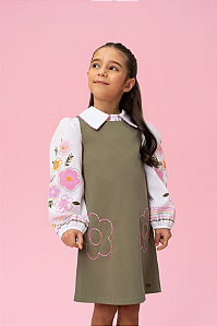 CAMISA INFANTIL MON SUCRÉ INVERNO FLOWER