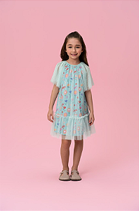 VESTIDO INFANTIL MON SUCRÉ INVERNO PARAÍSO TULE