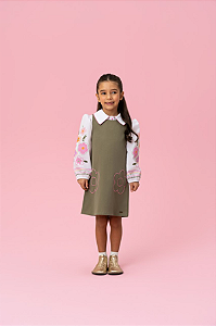 VESTIDO INFANTIL MON SUCRÉ INVERNO LISO