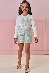 CONJUNTO BLUSA CANELADA E SHORTS TWEED COMFY KUKIÊ – 90917