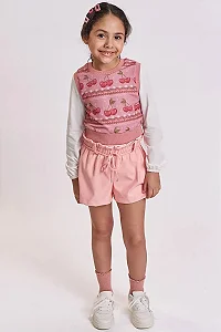 TRIO BLUSA EM COTTON, SHORTS EM COURO ECO E COLETE EM MOLECOTTON KUKIÊ – 92644