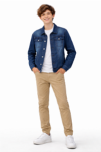 Jaqueta jeans mania kids masculino ref 3233
