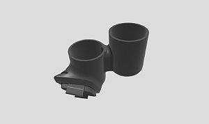 Suporte Manômetro duplo 52mm Saída de ar lateral