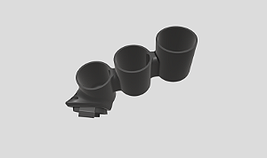 Suporte Manômetro triplo 52mm Saída de ar lateral