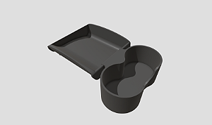 Porta Copos Duplo e Porta Treco Console Central