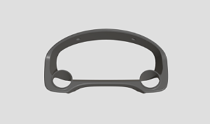 Moldura Painel Instrumentos Com 2 Manômetros 52mm