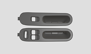 Puxador Porta Com Moldura do Vidro Elétrico