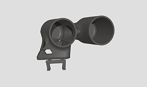 Suporte Manômetro duplo 52mm Saída de ar lateral