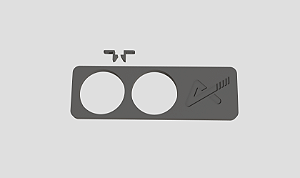 Suporte Manômetro 2x52mm Radio Customizado