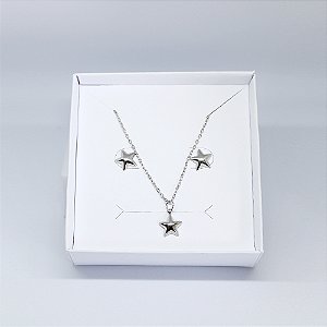 Conjunto Nanna - Colar e Brinco em Aço Inox