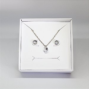 Conjunto Hera - Colar e Brinco em Aço Inox