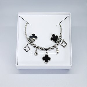 Conjunto Aine - Colar e Brinco em Aço Inox