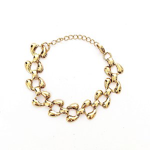Pulseira Laverna em Aço Inox com Banho Dourado