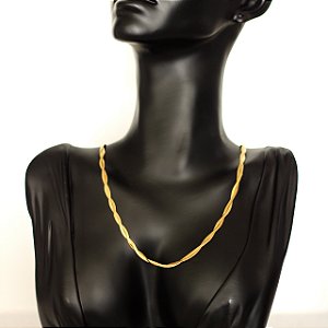 Choker Têmis em Aço Inox com Banho Dourado