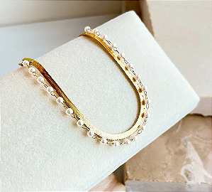 Pulseira Ushas em Aço Inox Dourado