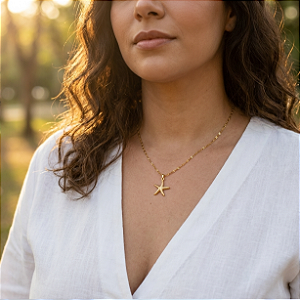 Colar Inari em Aço Inox Dourado