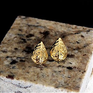 Brinco Clementia em Aço Inox Dourado