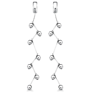 Brinco Alala - Cascata de Esferas em Aço Inox