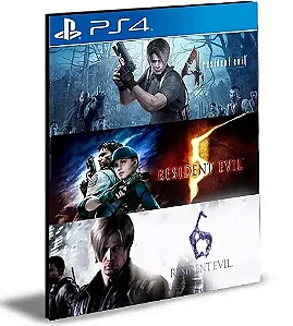 Resident Evil Triple Pack 4, 5 e 6 PS4 e PS5 Mídia Digital