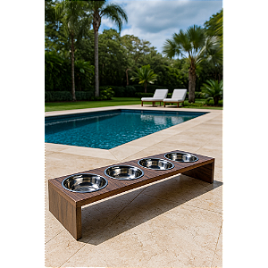 Comedouro Elevado Quadruplo