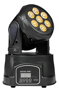 Mini Moving Head Wash De Led 7 Led Quadriled Rgbw Dmx 127/220v
