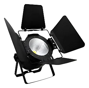 Canhao De Luz Cob 200w Branco Quente Frio Dmx Com Bandoor 127/220v