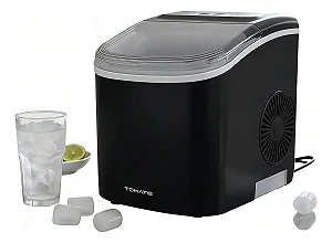 Máquina De Gelo Tomate - Ice Maker Preto 1,3l 12kg