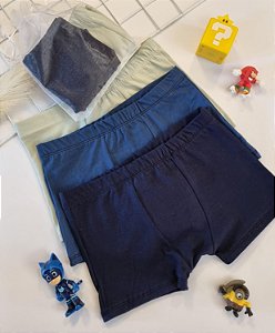 Kit com 2 Cuecas Box Infantis em Algodão