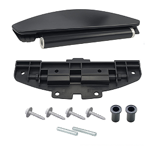 Kit Compatível Dobradiça Base Lavadora Brastemp Bwg11 Bwg12 Cor Preto