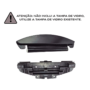 Kit Compatível Dobradiça Base Lavadora Brastemp Bwg11 Bwg12 Cor Preto