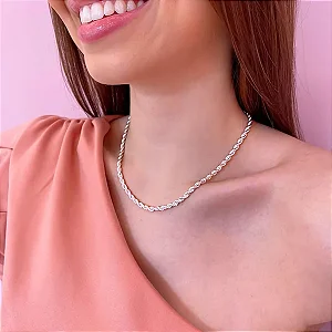 CORDAO BAIANO 3,0MM 45 cm FOLHEADO A RÓDIO