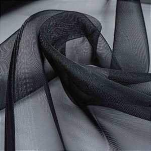 Tecido crinol preto x cm de largura - duro, 5mt