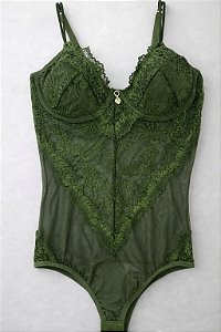 Body de Renda Verde