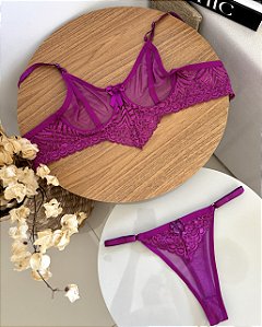 Conjunto de Lingerie em Tule
