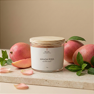 Vela Perfumada Premium 100g Manga Rosa