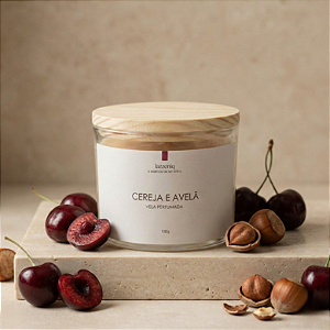 Vela Perfumada Premium 100g Cereja e Avelã