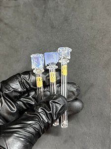 Piteira de Vidro - Gelo 7CM X 6MM