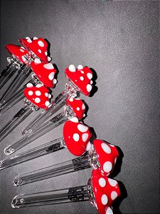 Piteira de Vidro - Cogumelo 7CM X 6MM
