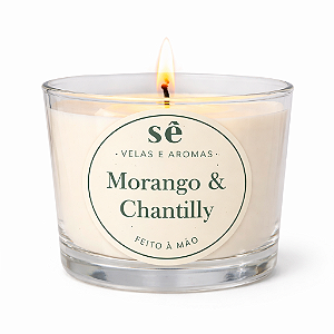 VELA AROMÁTICA MORANGO E CHANTILLY