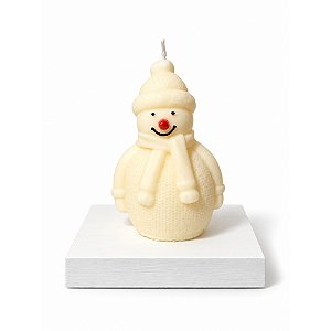 Vela Escultural Natalina Boneco de Neve