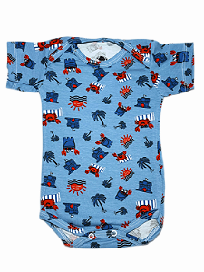 Body Meia Manga Estampado Menino Cotton - unidade