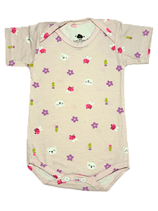 Body Meia Manga Estampado Menina Cotton - unidade