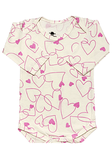 Body Manga Longa Estampado Menina Cotton - unidade