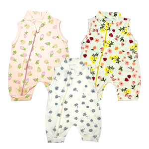 Kit Macacão Regata Estampado Menina Cotton - 03 unidades